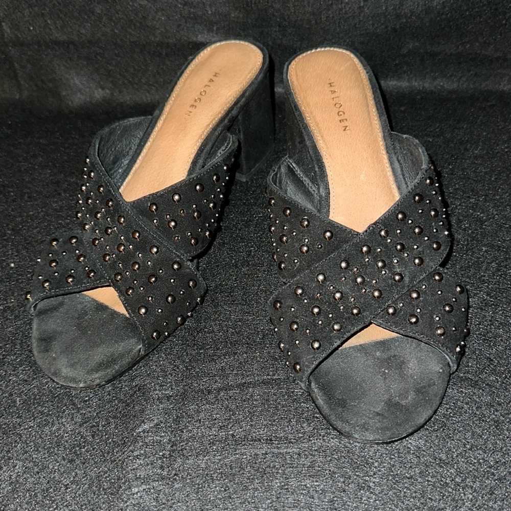 Black studded sandals